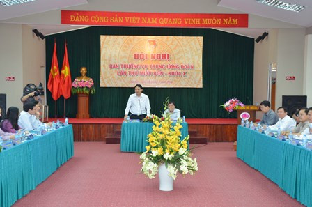 Bí thư thứ nhất BCH Trung ương Đoàn Nguyễn Đắc Vinh phát biểu khai mạc Hội nghị