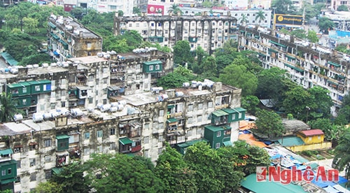 Khu chung cư Quang Trung hiện đại ngày nào giờ đã cũ kỹ. Ảnh Nhật Lân