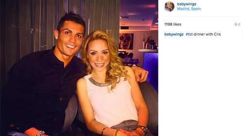 Qua tài khoản babywingz, Manriques mới tiết lộ một bữa ăn tối với Ronaldo tại Madrid, Tây Ban Nha. 
