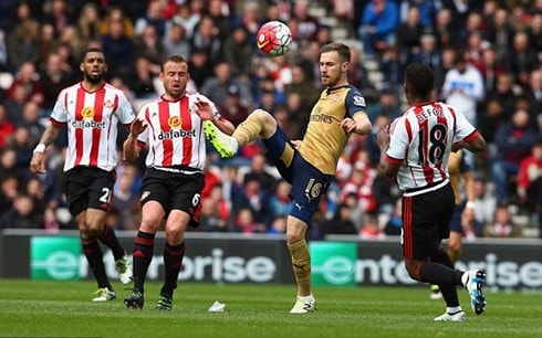 Arsenal gặp khó trước lối chơi perssing của Sunderland 