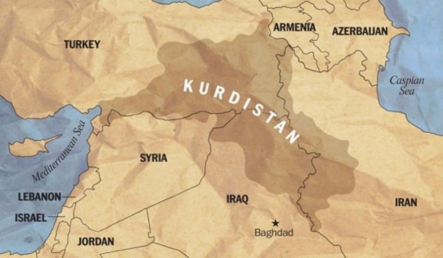 Sơ đồ phân bố người Kurd ở khu vực Trung Đông. Ảnh: TASS.