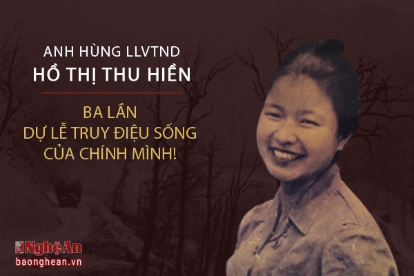 Anh hùng LLVTND Hồ Thị Thu Hiền (SN 1947, quê quán xã Hưng Phú, huyện Hưng Nguyên) tình nguyện gia nhập lực lượng TNXP năm 18 tuổi. Ba năm sau, chính thức tham gia vào Đại đội 202 - N241, P31 lực lượng TNXP Nghệ An, giữ chức Đại đội trưởng. Giữa năm 1969, đại đội 202 nhận chỉ thị hành quân vào chiến trường Bình - Trị - Thiên để vận chuyển lương thực, thuốc men, súng đạn, đồng thời tải thương binh ra hậu tuyến. Giữa hòn tên, mũi đạn của kẻ thù, nữ TNXP ấy luôn nêu cao khí phách quả cảm, 3 lần tình nguyện gia nhập đội cảm tử quân. Trước khi đi, Hồ Thị Thu Hiền bình tĩnh tham dự lễ truy điệu sống của chính mình, dũng cảm đương đầu với lằn ranh sự sống – cái chết bởi “đường chưa thông không tiếc máu xương”. Nữ TNXP Hồ Thị Thu Hiền được phong tặng danh hiệu Anh hùng LLVTND năm 2007.