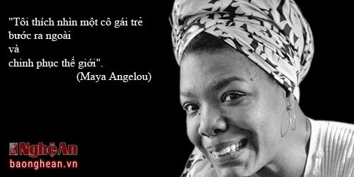 Maya Angelou (sinh ngày 4/4/1928 - mất ngày 28/5/2014) là 1 nhà thơ người Mỹ, người viết hồi ký, diễn viên và là nhân vật quan trọng trong phong trào đầu tranh chống phân biệt chủng tộc và vì công bằng xã hội. Bà đã xuất bản 7 tự truyện, ba cuốn sách tiểu luận, và một số tập thơ, và có có một danh sách các vở kịch, phim ảnh, và chương trình truyền hình kéo dài hơn năm mươi năm. Bà đã nhận được hàng chục giải thưởng và hơn ba mươi bằng tiến sĩ danh dự