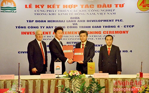 Công ty Hemaraj và Cienco 4 ký kết