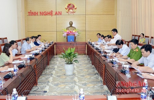 Buổi chiều cùng ngày, Đoàn đã có cuộc làm việc với UBND tỉnh Nghệ An.