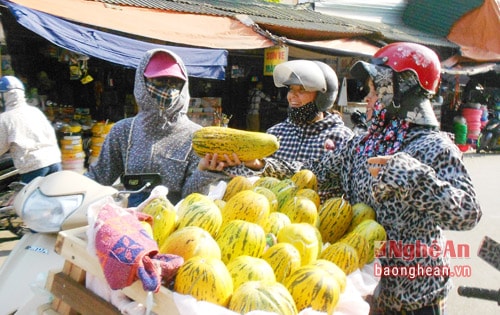 Khách hàng TP.Vinh ưa chuộng với món dưa bở.