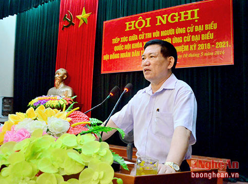 Ông Hồ Đức Phớc - Ủy viên BCH Trung ương Đảng, Tổng kiểm toán Nhà nước trình bày chương trình hành động.