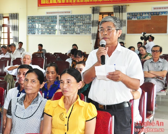 Cử tri Nguyễn Văn Tương, xã Diễn Hoa kiến nghị Quốc hội, HĐND tỉnh ban hành nhiều chính sách cho nông nghiệp