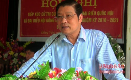Trưởng Ban Nội chính Trung ương Phan Đình Trạc trình bày chương trình hành động của mình.