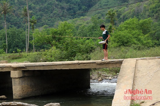 Anh Lương Văn Chùm câu cá bên cầu bản Khổi (Tam Thái  - Tương Dương).