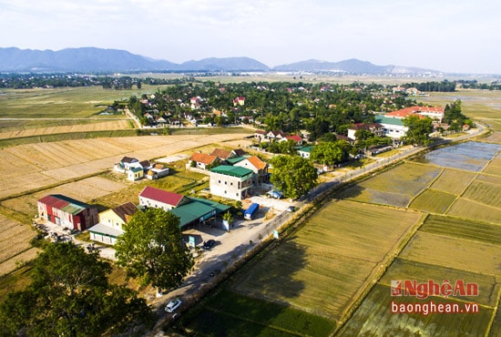 Toàn cảnh xã Kim Liên (Nam Đàn).