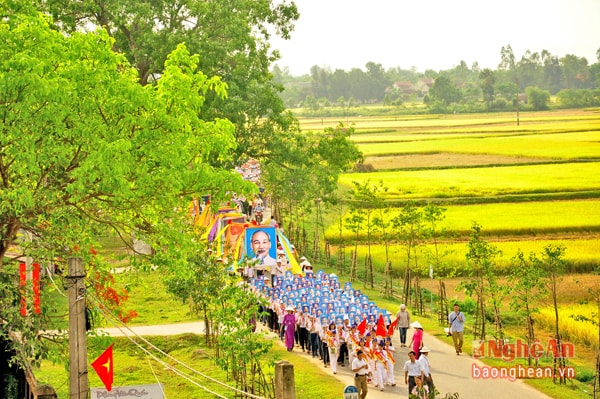 Một góc nông thôn mới xã Kim Liên (Nam Đàn).Ảnh: Sỹ Minh