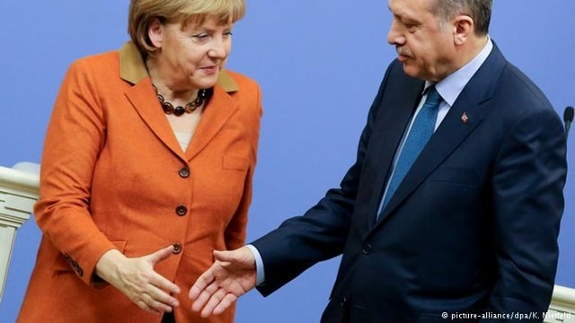 Thủ tướng Đức Merkel và Tổng thống Thổ Nhĩ Kỳ Erdogan.