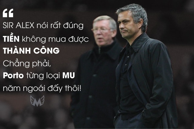 Mourinho châm chọc Sir Alex Ferguson khi bị huấn luyện viên lão luyện của MU mỉa mai về việc ông chủ Chelsea, Roman Abramovich vung tiền vào thị trường chuyển nhượng.