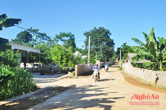 Một góc làng quê ở Nghĩa Tiến, Thái Hòa - Ảnh Văn Hải