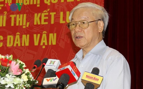 Tổng Bí thư Nguyễn Phú Trọng phát biểu chỉ đạo tại Hội nghị