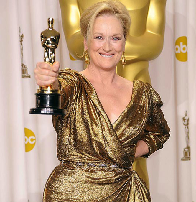 Meryl Streep với tượng vàng Oscar thứ ba - Ảnh: ABC