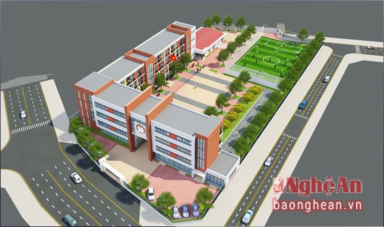 Phối cảnh Trường phổ thông Phượng Hoàng.