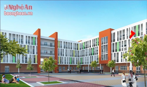 Toàn cảnh khuôn viên Trường phổ thông Phượng Hoàng