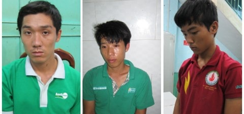 Ba sinh viên liên quan đến vụ giết người đang bị cảnh sát bắt giữ. Ảnh: Công an cung cấp.