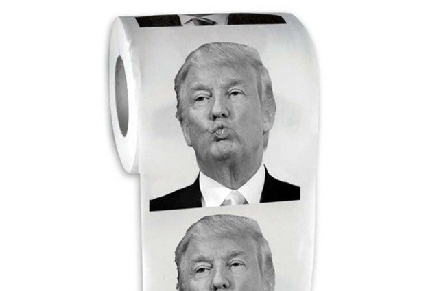 Giấy vệ sinh in hình tỷ phú Donald Trump. (Nguồn: nypost.com)