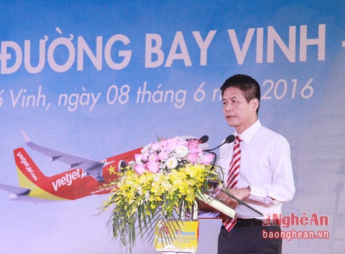 Ông Hoàng Quốc Kỳ - Tổng Giám đốc Viettravel phát biểu tại lễ khai trương.