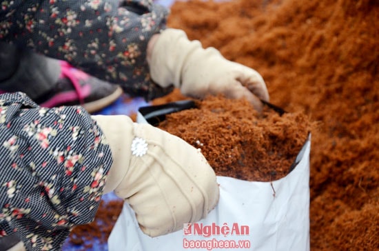 Nguyên liệu quan trọng nhất cho công tác đóng bầu ươm cây là xơ dừa. Nguyên liệu này được nhập về từ các cơ sở chế biến thuộc tỉnh Bình Định