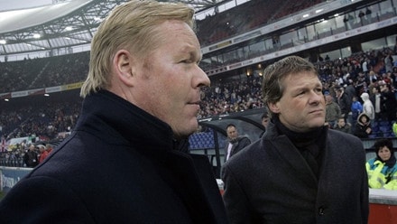 Ronald Koeman (trái) và Koer Koeman từng cùng đội tuyển Hà Lan thi đấu tại vòng chung kết EURO 1988. Ảnh: AFP.