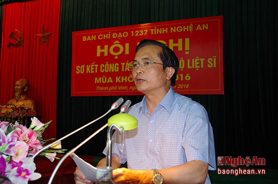 Đồng chí Lê Ngọc Hoa - Phó Chủ tịch UBND tỉnh phát biểu tại hội nghị.