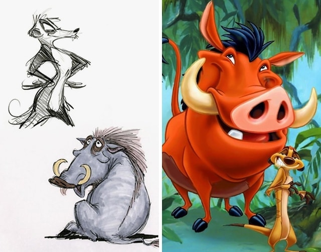 Timon & Pumbaa trong phim Vua Sư Tử.