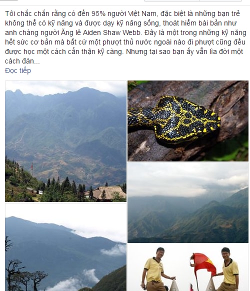 Dòng status về kỹ năng sinh tồn nơi hoang dã gây tranh cãi.