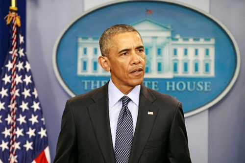 Tổng thống Mỹ Barack Obama lên án vụ xả súng tại Orlando, trong cuộc họp báo hôm qua ở Nhà Trắng. Ảnh: Reuters