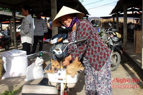 5.Chó con đưa đến chợ Dùng được đựng trong nhiều đồ vật như thau chậu, sảo, bu gà…