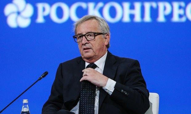 Chủ tịch Ủy ban châu Âu Jean-Claude Juncker đến Nga bất chấp nhiều dị nghị. Ảnh:Tass).