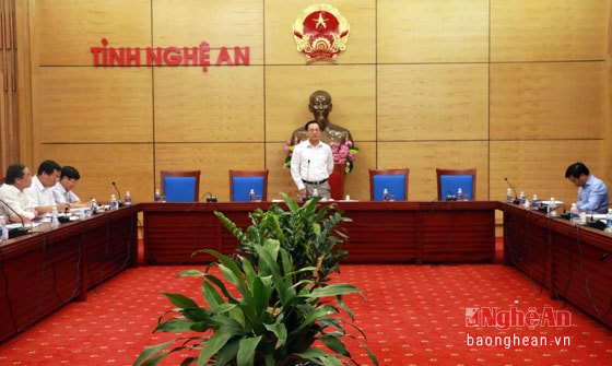 Đồng chí Lê Min Thông, phát biểu kết luận cuộc họp và cho giải pháp trong thời gian tới