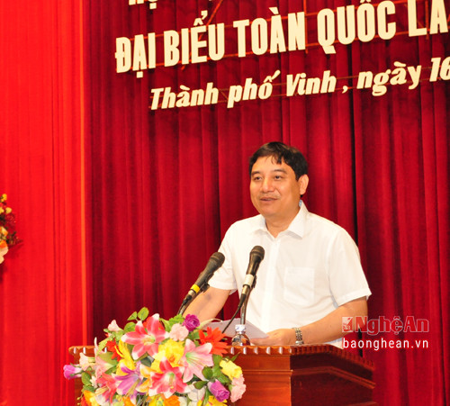 Đồng chí Nguyễn Đắc Vinh - Ủy viên Trung ương Đảng - Bí thư Tỉnh ủy.