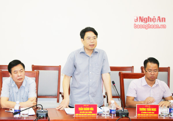 Ông Trần Khánh Hòa, Phó kiểm toán trưởng Kiểm toán nhà nước chuyên ngành II công bố Quyết định kiểm toán Chuyên đề phát hành,  quản lý và sử dụng vốn trái phiếu Chính phủ năm 2015