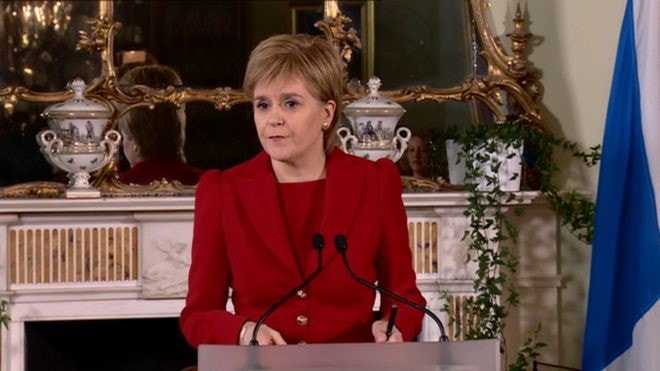 Nicola Sturgeon, Bộ trưởng Thứ nhất của Scotland. Ảnh: BBC
