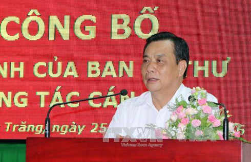 Tân Phó Trưởng Ban Chỉ đạo Tây Nam bộ Nguyễn Trung Hiếu phát biểu tại buổi lễ