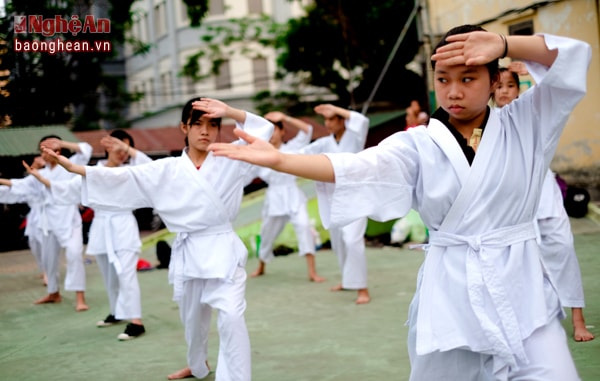 Việc tập luyện Karate hiện đại được chia làm ba phần chính: kỹ thuật cơ bản, quyền và tập luyện giao đấu