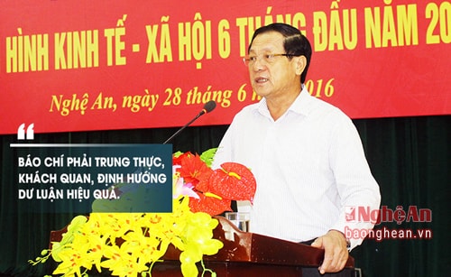 Đồng chí Lê Minh Thông - Phó Chủ tịch UBND tỉnh kết luận họp báo. 