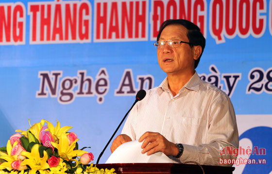 Đồng chí Lê Minh Thông phát biểu tại lễ kỷ niệm