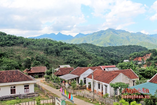 Bản tái định cư Na Lướm, xã Thông Thụ, huyện Quế Phong.