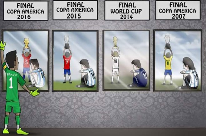 Nỗi buồn của Messi khi thất bại trong 4 trận chung kết khiến anh đưa ra quyết định chia tay làm cả thế giới bàng hoàng.