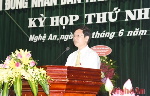 Đồng chí Nguyễn Xuân Sơn phát biểu bế mạc kỳ họp