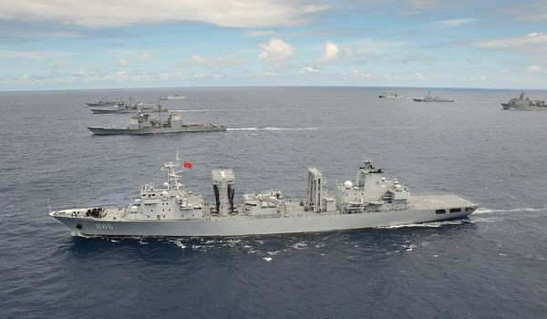 Đội tàu của Trung Quốc tham gia tập trận. (Nguồn: U.S. Navy)