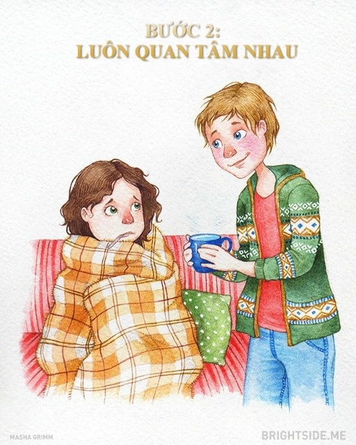 Tình yêu thực sự không phải những món quà đắt tiền, bữa tiệc hào nhoáng... mà là sự lắng nghe, quan tâm, ân cần chăm sóc nhau bằng nhiều hành động nhỏ bé.