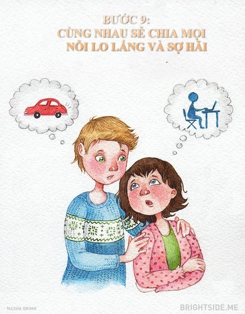 Chia sẻ với người mình yêu những niềm đau, khó khăn trong cuộc sống và động viên họ vượt qua là cách để cả hai hiểu, thông cảm cho nhau nhiều hơn.