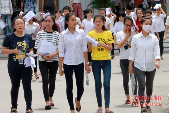 Thí sinh tại điểm thi Trường Đại học Vinh