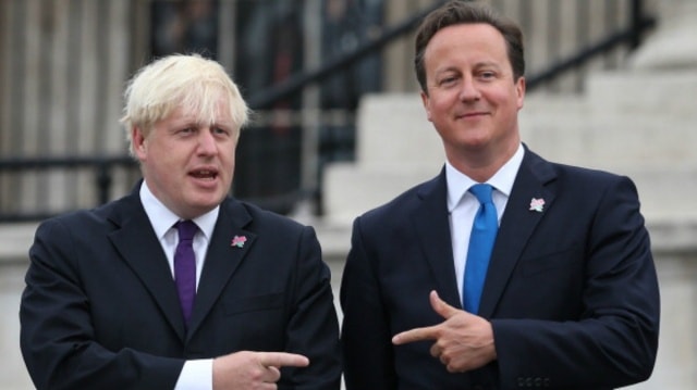 Ông Cameron và đối thủ Boris Johnson. Ảnh: Internet